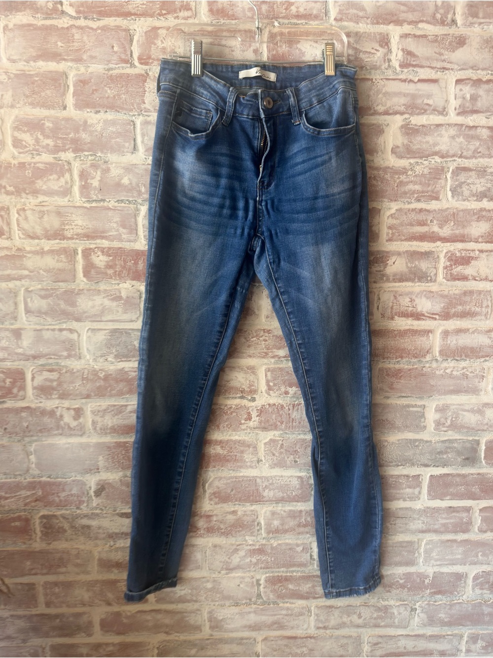 KanCan Dark Blue Skinny Jeans with Subtle Fade